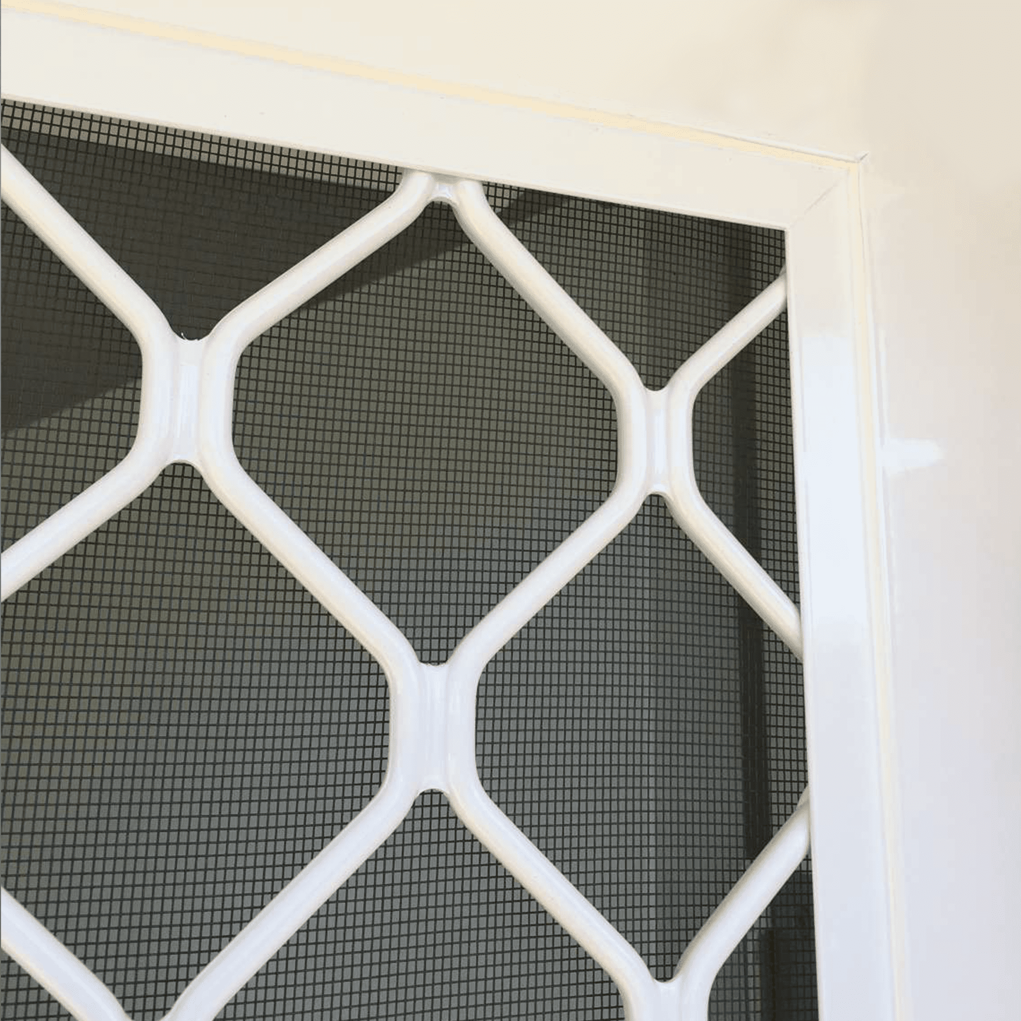 Diamond grille security pattern detail